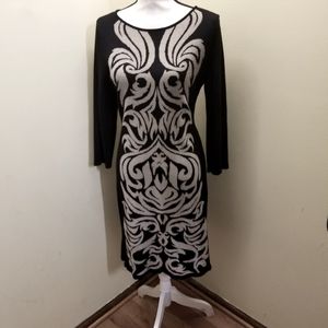 Nine West Sweater Dress. Size L/ Color Cream and Black.
